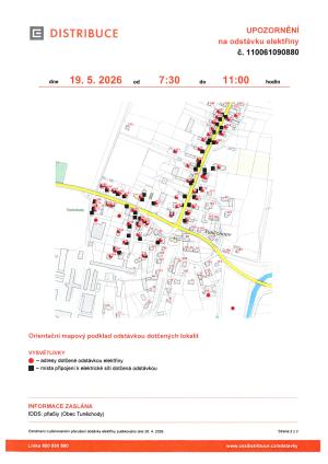 mapa odstávky